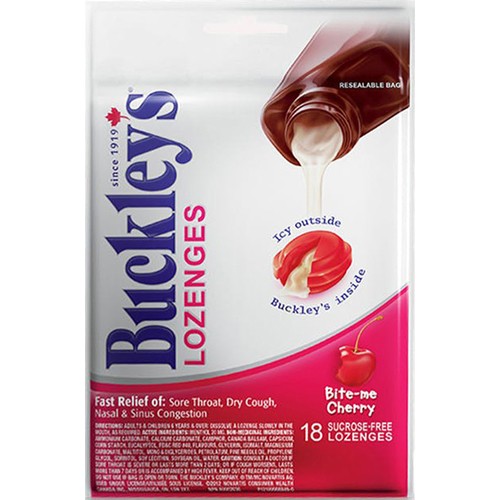Buckley's Lozenges Cherry 18 EA