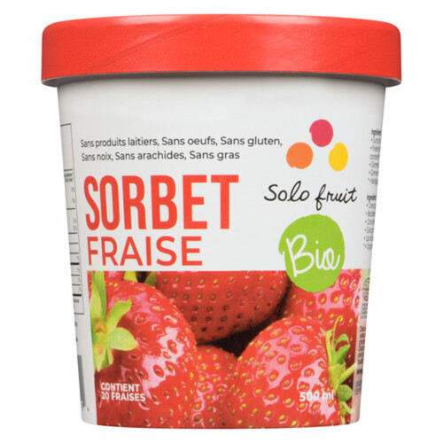 Solo Fruit Frozen Sorbet Strawberry 500 ml