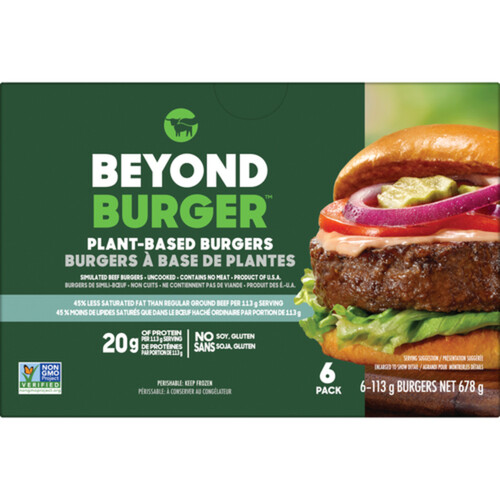 Beyond Meat Frozen Plant-Based Burgers 678 g