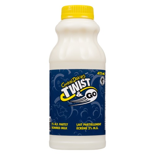 Central Dairies 2% Milk Partly Skimmed 473 ml