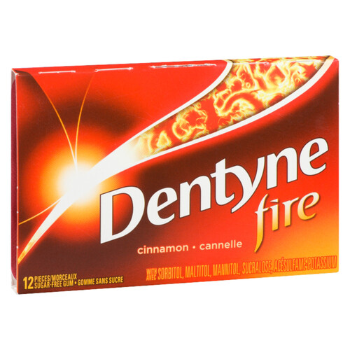 Dentyne Chewing Gum Cinnamon Fire 12 Pieces