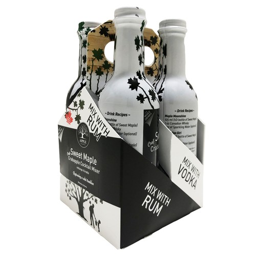 Apple Flats Cocktail Mixer Sweet Maple Crabapple 4 x 250 ml (bottles)