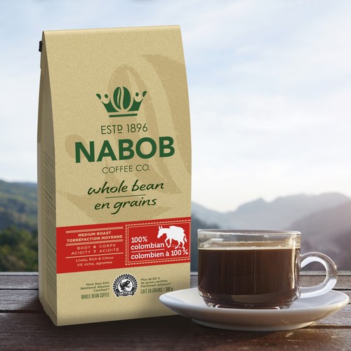 Nabob Whole Bean Coffee 100% Colombian Medium Roast 300 g