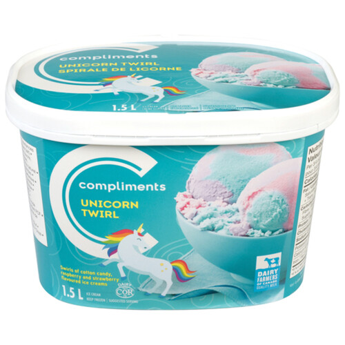 Compliments Unicorn Twirl Ice Cream 1.5 L