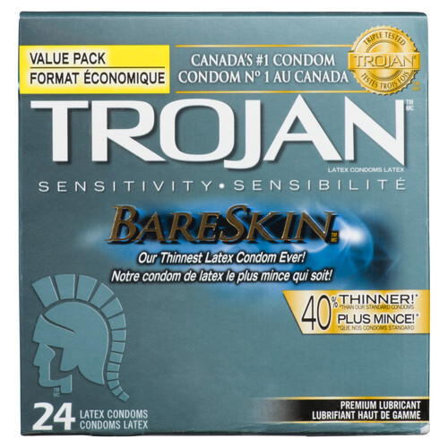 Trojan Bareskin Condoms 24 Count