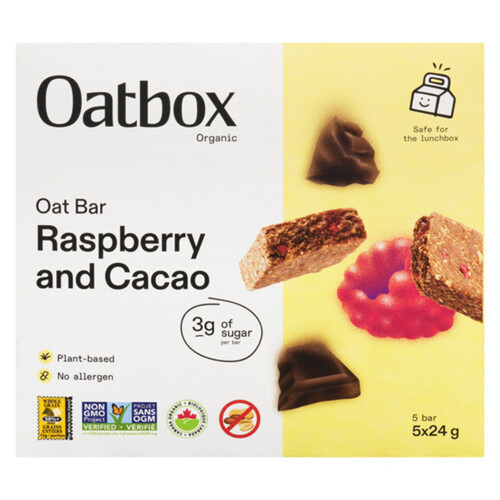 Oatbox Bars Raspberry Cocoa 5 Pack 24 g