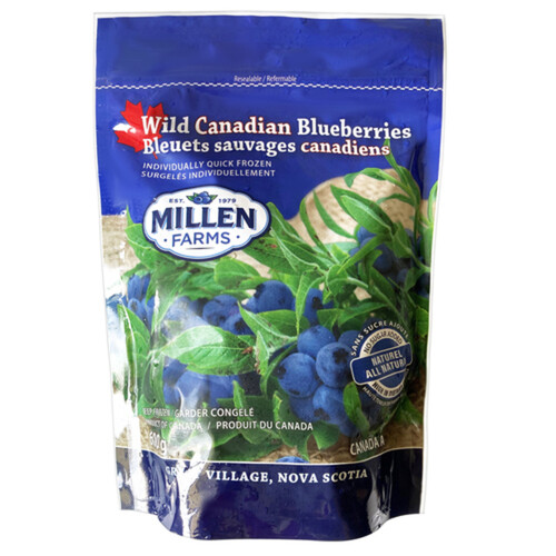 Millen Farms Wild Frozen Blueberries 600 g