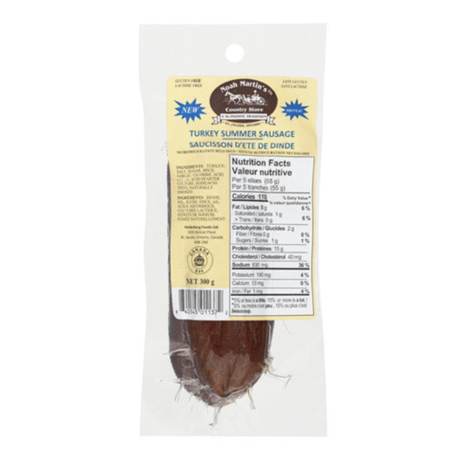 Noah Martin's Turkey Summer Sausage 300 g Voilà Online Groceries & Offers