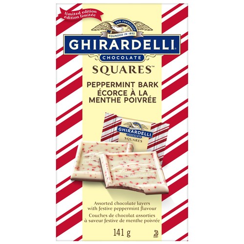 Ghirardelli Milk Chocolate Squares Peppermint Bark 141 g