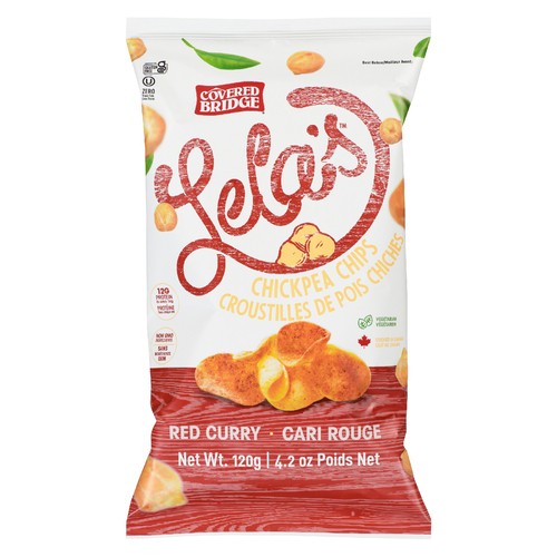 Covered Bridge Lela's Chickpea Chips Red Curry 120 g