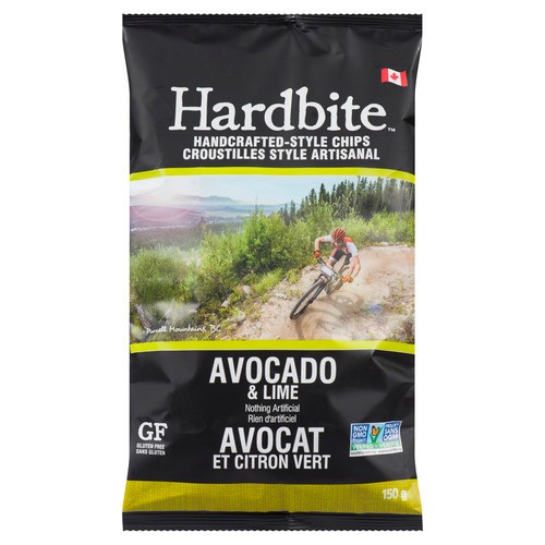 Hardbite Gluten-Free Potato Chips Avocado & Lime 150 g
