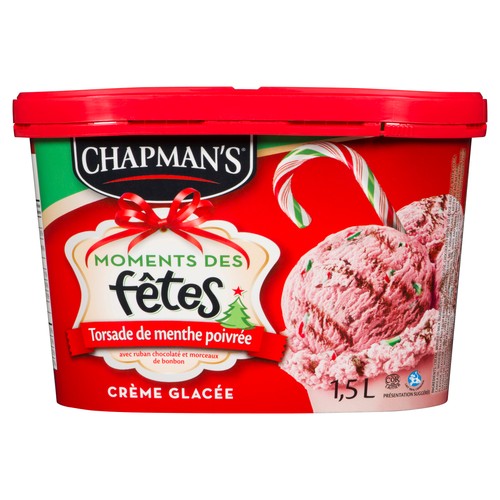 Chapmans Ice Cream Holiday Moments Peppermint Twist 1.5 L
