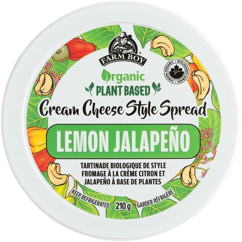Farm Boy Plant Based Cream Cheese Lemon Jalapeno 210 g