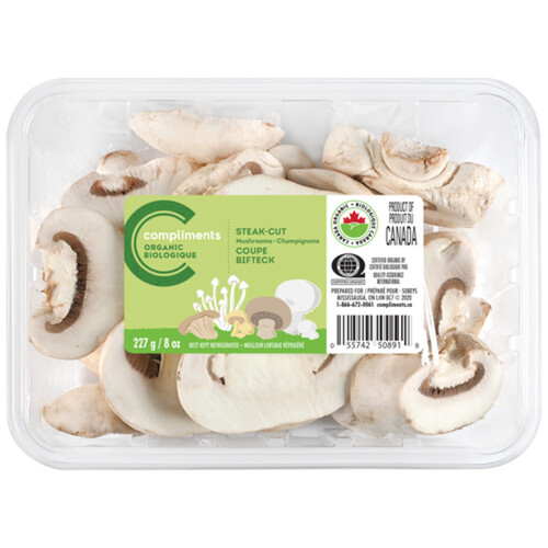 Compliments Organic Mushrooms Steak-Cut 227 g