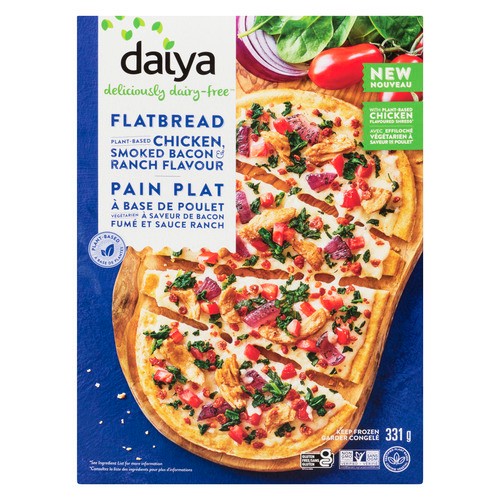 Daiya Frozen Flatbread Plant Based Chicken With Smoked Bacon & Ranch 331 g