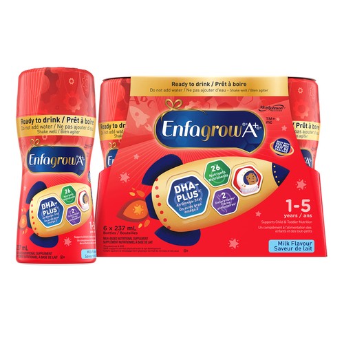Enfagrow A Plus Ready To Drink Toddler Supplement Milk Flavour 6 x 237 ml