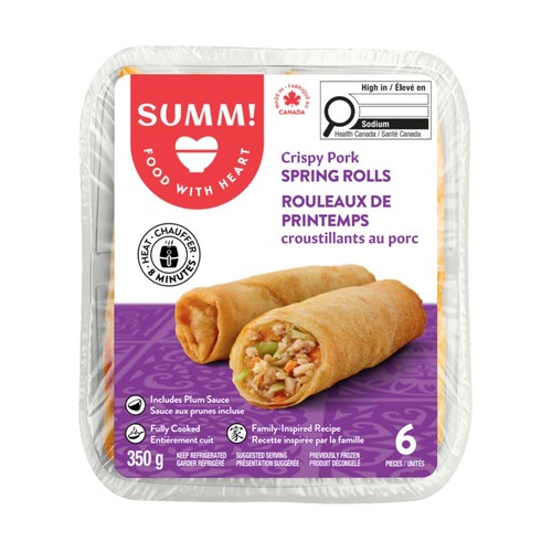 SUMM! Crispy Spring Rolls Pork 6 Count 350 g