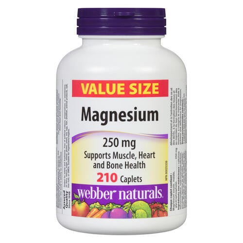 Webber Naturals Supplements 250 mg Magnesium 210 Capsules