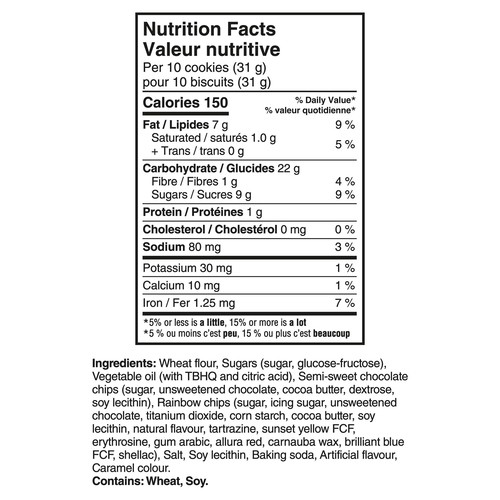 Chips Ahoy! Peanut-Free Mini Cookies Rainbow Chocolate Chip 200 g