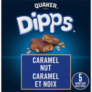 Quaker Dipps Granola Bars Caramel Nut 156 g