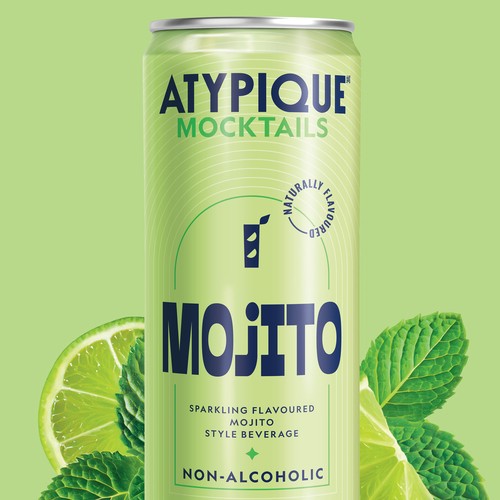Atypique Non-Alcoholic Mocktail Mojito 4 x 355 ml (cans)