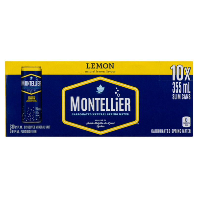 Montellier Carbonated Natural Spring Water Lemon 355 ml Voilà Online