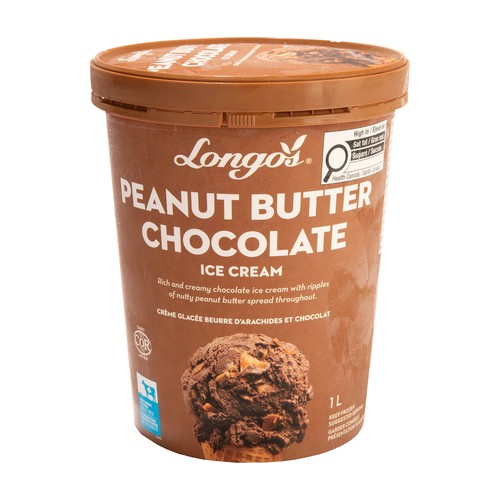 Longo's Ice Cream Peanut Butter Chocolate 1 L