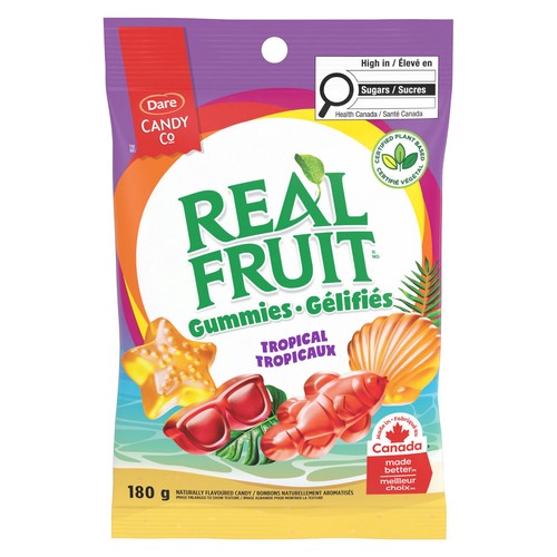 Dare Real Fruit Plant Based Gummies Tropical 180 g
