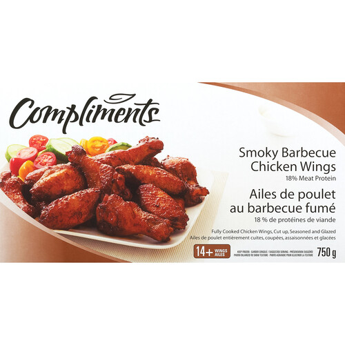 Compliments Frozen BBQ Chicken Wings 750 g