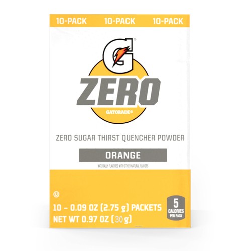 Gatorade Zero Drink Mix Powder Orange 10 Pack 30 g
