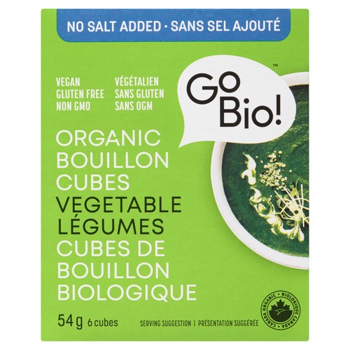 GoBio! Organic Gluten-Free Vegan Bouillon Cubes Vegetable 54 g