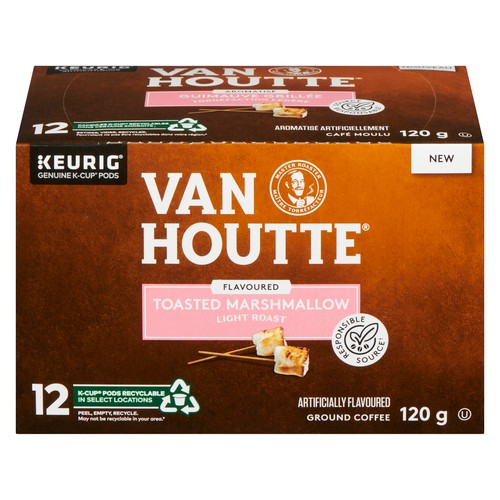 Van Houtte Ground Coffee Pods 12 K-Cup Toasted Marshmallow Light Roast 120 g