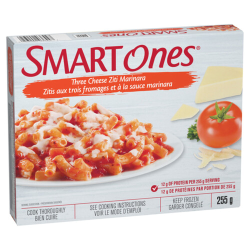 Smart Ones Three Cheese Ziti Marinara Frozen Meal 255 g