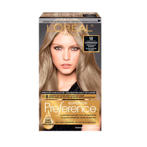 L'Oréal Superior Preference Hair Colour 18 Medium Ash Blonde 1 EA