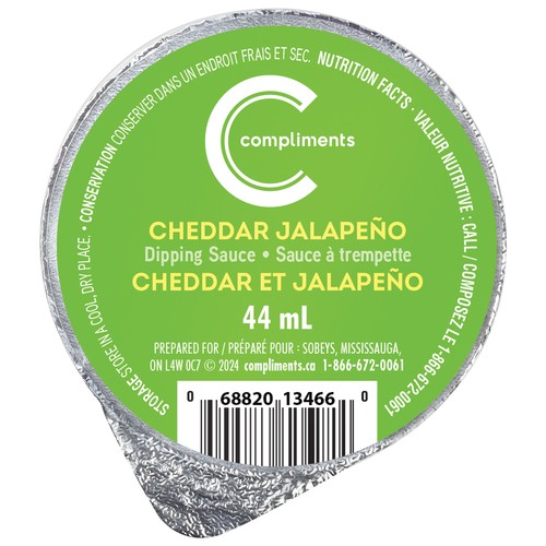 Compliments Dipping Sauce Cheddar Jalapeno 44 ml