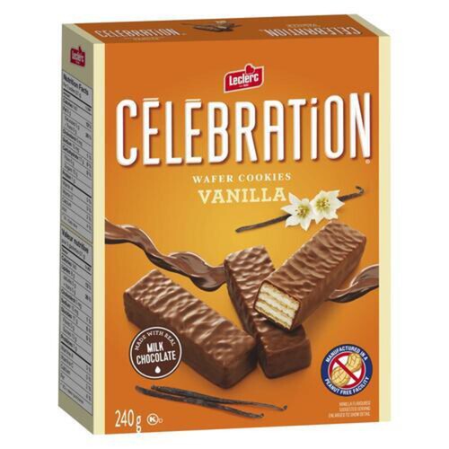 Leclerc Celebration Peanut-Free Wafer Cookies Vanilla 240 g