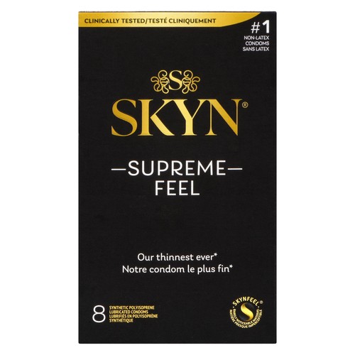 Skyn Non-Latex Condoms Supreme Feel 8 Count