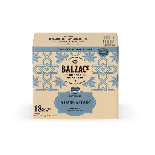 Balzac's Coffee Roasters 100% Compostable A Dark Affair 18 K-Cups