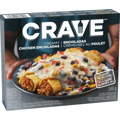 CRAVE Frozen Meal Creamy Chicken Enchiladas 340 g