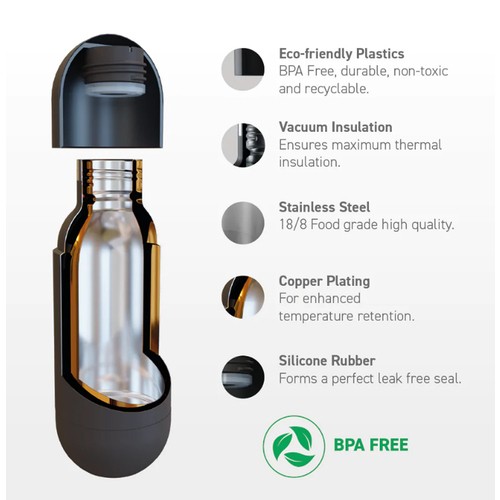 Asobu Orb Bottle Black 1 EA