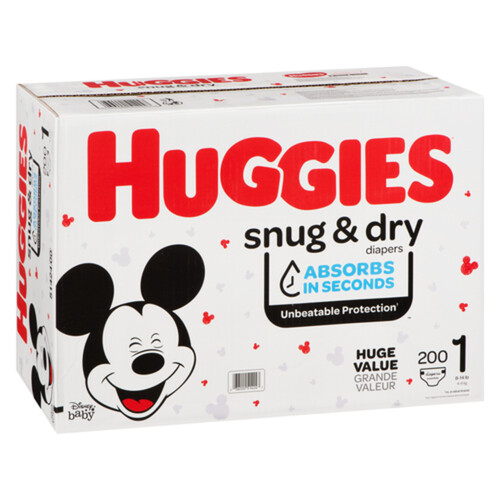 Huggies Diapers Snug & Dry Size 1 200 Count