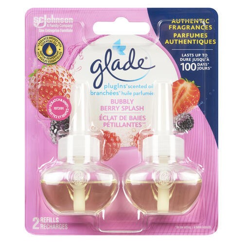 Glade Plug In Scented Oil Refills Bubbly Berry Splash 2 Pack