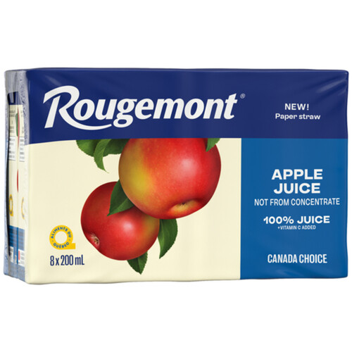 Rougemont Apple Juice Not From Concentrate Boxes 8 x 200 ml