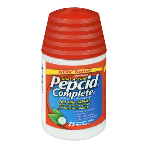 Pepcid Complete Antacid Chewable Tablets Mint 25 EA