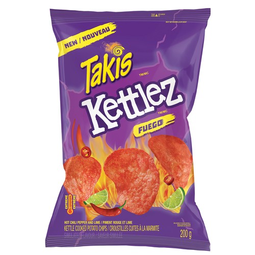 Takis Kettlez Potato Chips Fuego Hot Chili Pepper & Lime 200 g