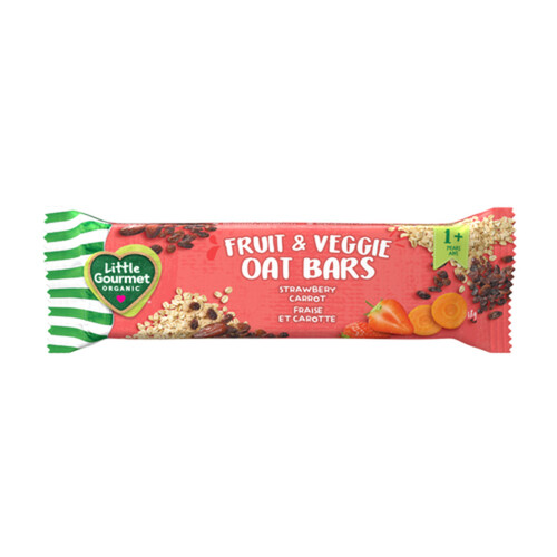 Little Gourmet Organic Fruit & Veggie Oat Bars Strawberry Carrot 90 g