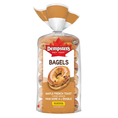 Dempster’s Bagels Maple French Toast Flavour 6 Pack 450 g