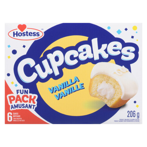 Hostess Cupcake Vanilla 6 Pack 206 g