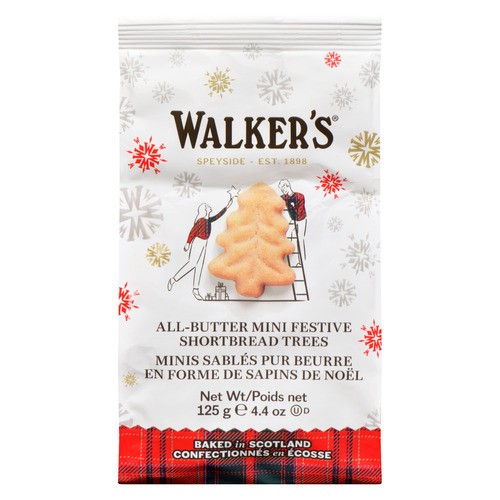 Walker's Shortbread Cookies All Butter Mini Festive Trees 125 g