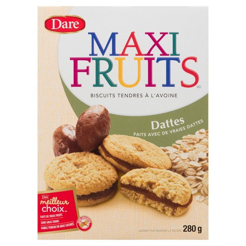 Dare Maxi Fruits Oatmeal Cookies Dates 280 g